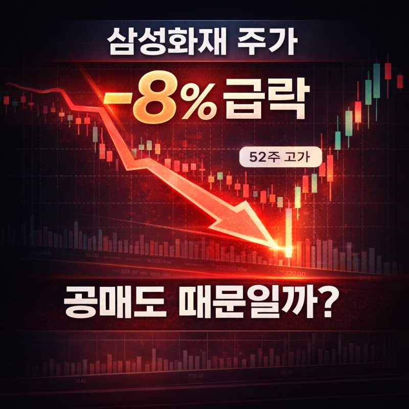 삼성화재 주가 급락, 공매도 때문일까?