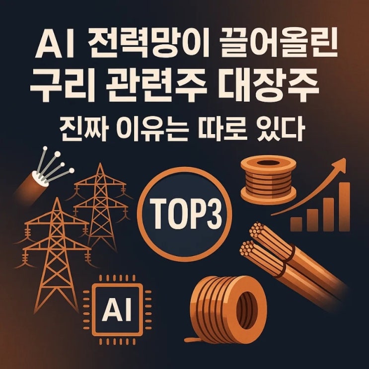  AI 전력망이 끌어올린 구리 관련주 대장주 TOP3, 진짜 이유는 따로 있다