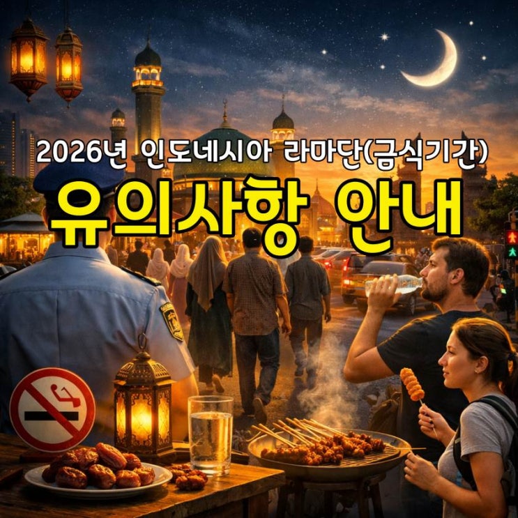  2026년 인도네시아 라마단(금식기간) 안내 및 외국인 방문 시 유의사항 정리