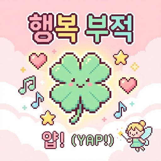[벨소리 무료 다운로드] 행복부적 | 갤럭시 테마 네잎클로버 픽셀아트