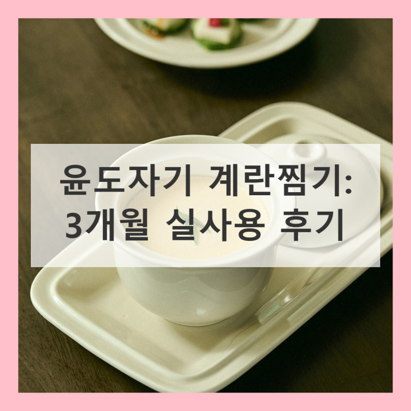 윤도자기 계란찜기 후기 3개월 써보니 삶의 질 상승