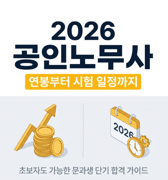2026년 공인노무사 평균 연봉 및 시험일정 총정리!