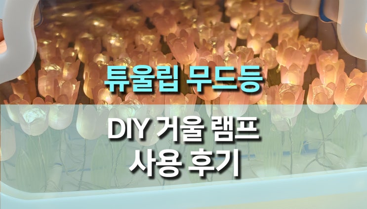  튜울립 거울 DIY 무드등 램프 사용 후기, 감성을 담은 나만의 인테리어 조명 만들기