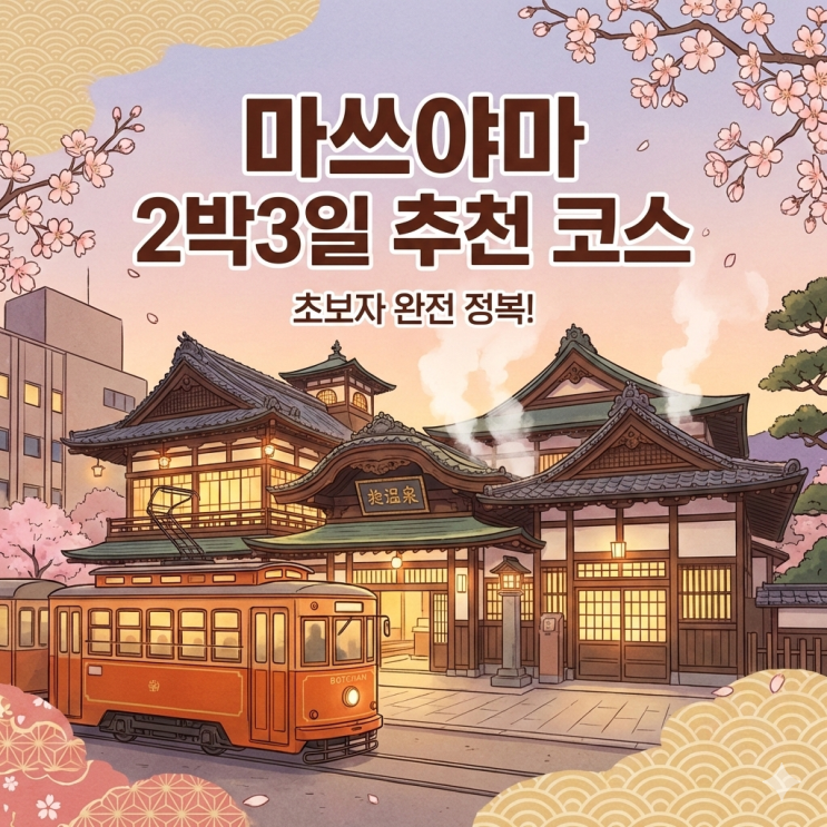  2026 마쓰야마 2박3일 여행 코스 (초보자도 그대로 따라가는 일정표)