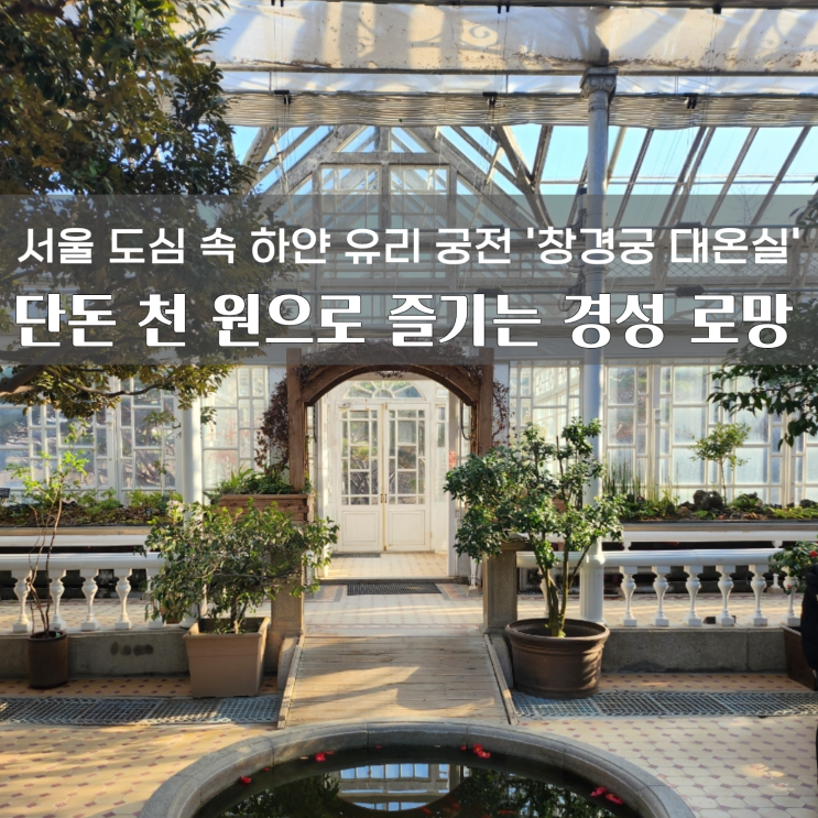  창경궁 대온실 예약 입장료 완벽 정복, 천 원으로 즐기는 경성 로망