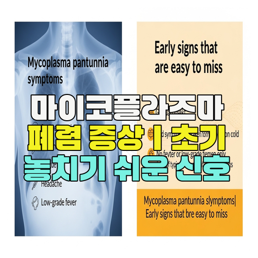  마이코플라즈마 폐렴 증상｜초기 놓치기 쉬운 신호