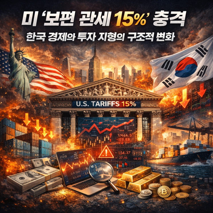 <b>미 대법원</b>의 <b>제동</b>과 트럼프의 '보편 관세 15%' 강공 (한국... 