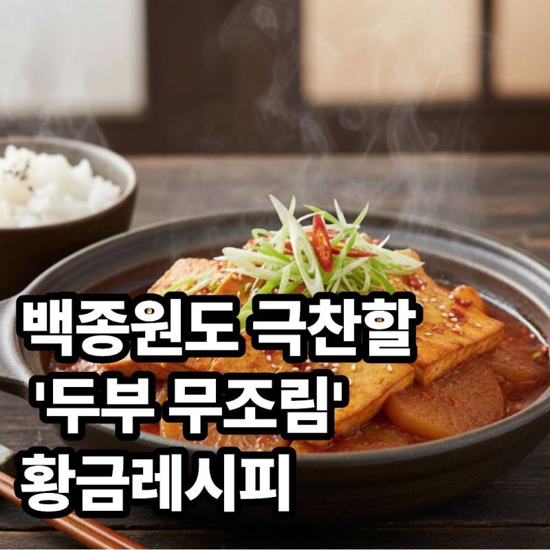 백종원도 극찬할 '두부 무조림' 황금레시피