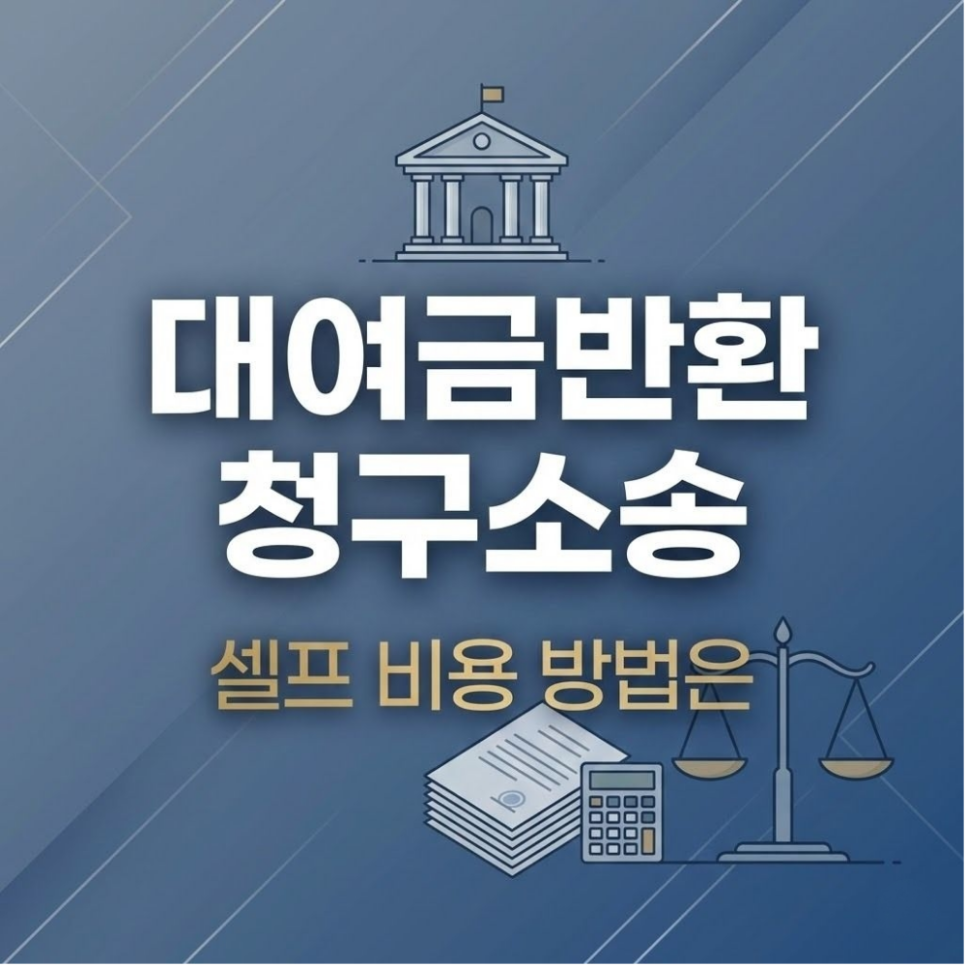 대여금반환 청구소송 셀프 비용 방법은