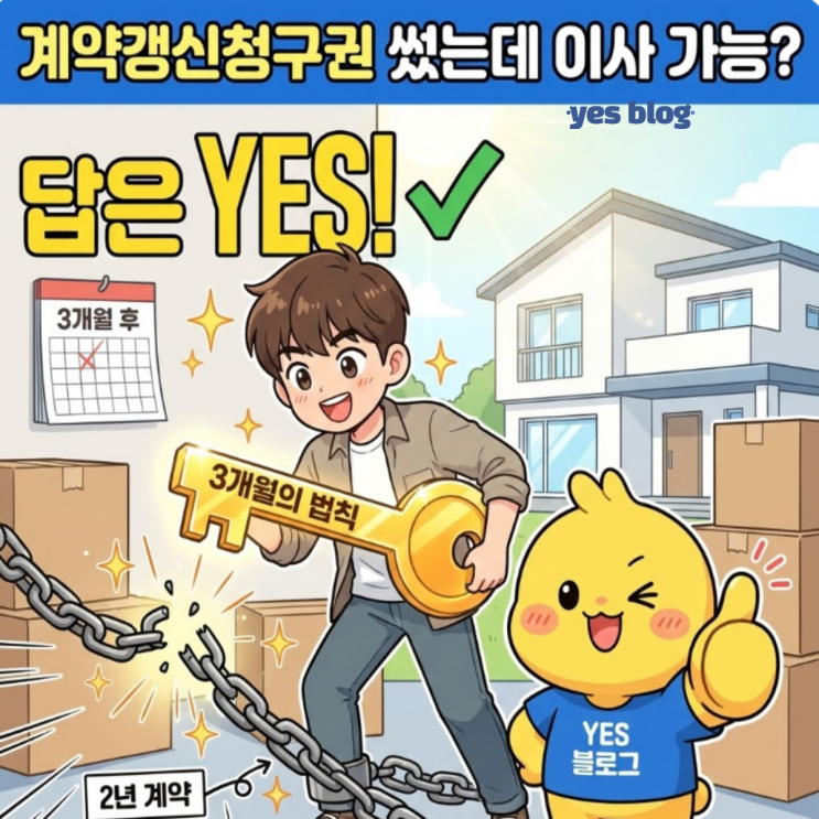  계약갱신청구권 사용 중 이사, 전세금 반환 '3개월의 법칙' 완벽 정리
