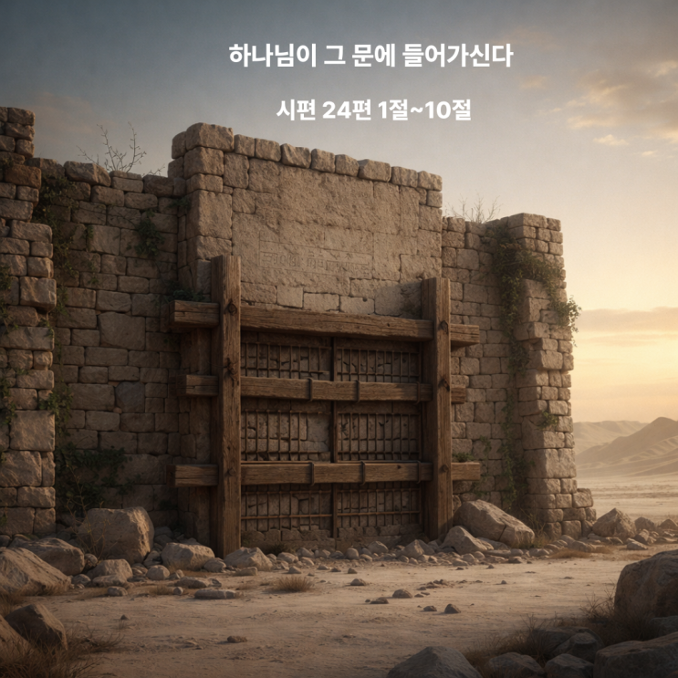  하나님이 그 문에 들어가신다 시편 24편 1절~10절