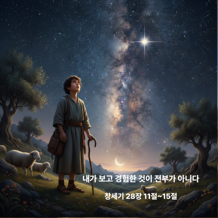  내가 보고 경험한 것이 전부가 아니다  창세기 28장 11절~15절