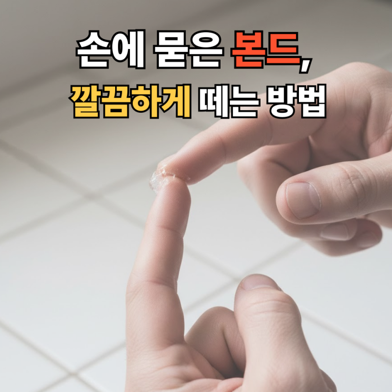 손에 본드 묻었을 때,강력접착제 제거 꿀팁 아세톤 없이도 깔끔하게 지우기
