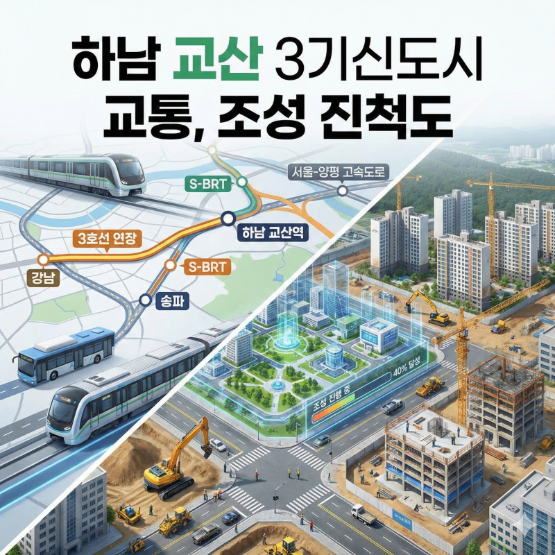 하남 교산 신도시 분양 일정 및 송파하남선 교통망 최신 정보 총정리