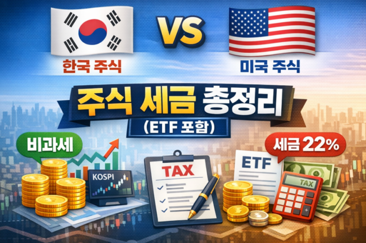  한국·미국 주식 세금 총정리 (ETF 포함, 2026 기준)