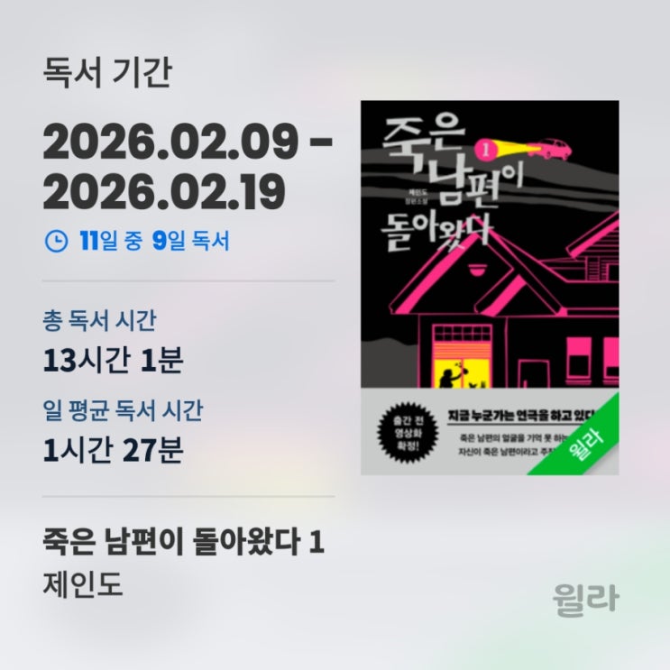  죽은 남편이 돌아왔다 1 l 제인도 l 오디오북 l 영상화 확정