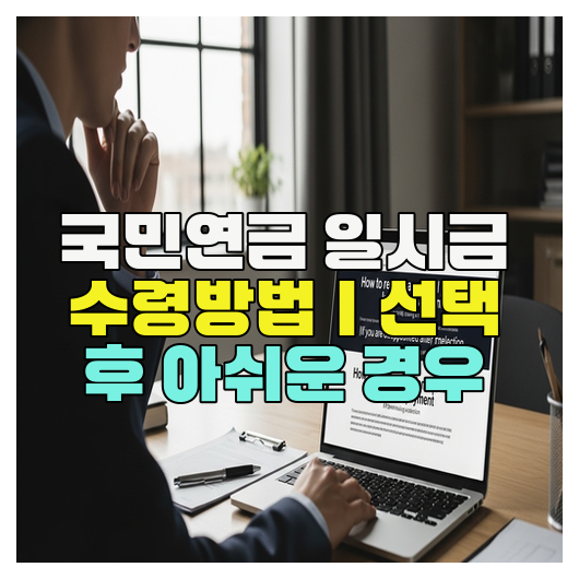  국민연금 일시금 수령방법｜선택 후 아쉬운 경우