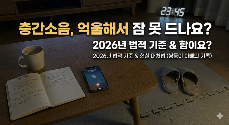  층간소음 억울한 항의 대처법 및 2026년 법적 기준, 쌍둥이 아빠의 현실 대응 후기