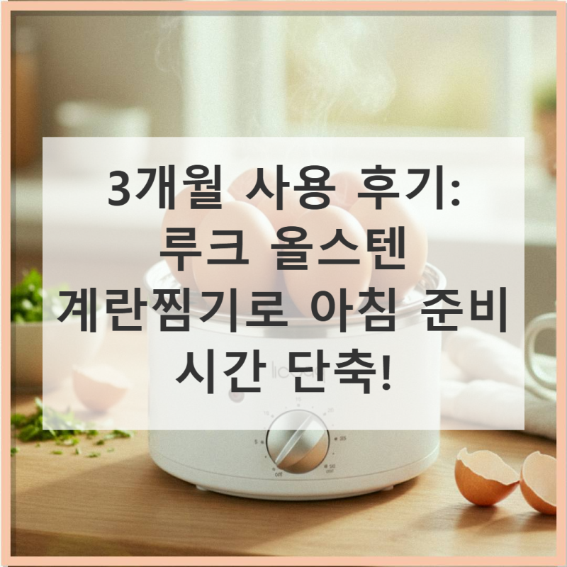 계란 삶기? 이젠 루크 올스텐 계란찜기로! (반박불가)