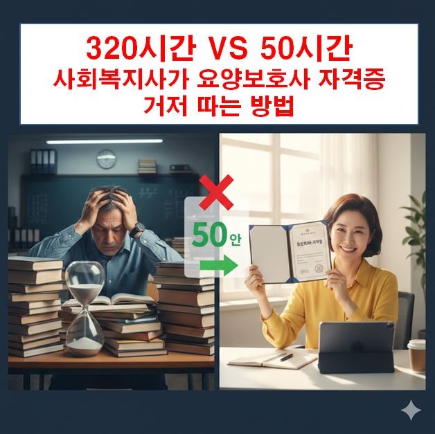 320시간 VS 50시간? 사회복지사2급 요양보호사 자격증 취득 거저인 이유