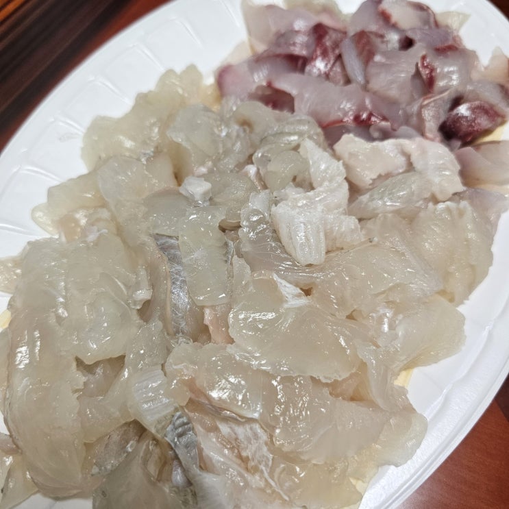  광안리 민락타운 판매시장 회포장 후기 5호 함양상회 광어 밀치 5만원 구성