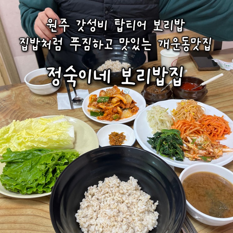  내돈내산 | 원주 갓성비 탑티어 보리밥이 푸짐하고 맛있는 원주맛집 “정숙이네 보리밥집”