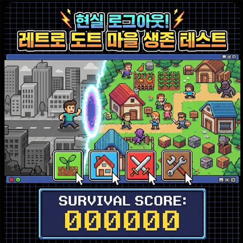  [심리테스트] 현실 로그아웃! '레트로 도트 마을 생존 테스트' 나는 어떤 직업일까? ️
