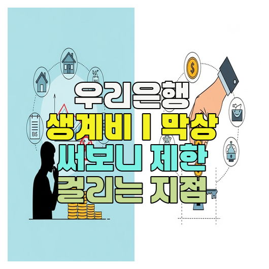  우리은행 생계비｜막상 써보니 제한 걸리는 지점