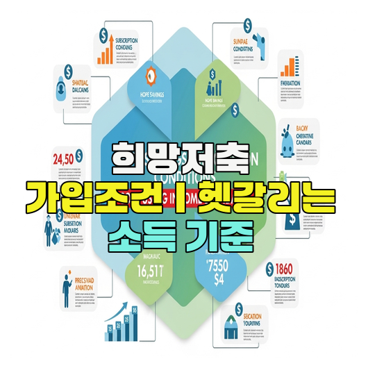  희망저축 가입조건｜헷갈리는 소득 기준