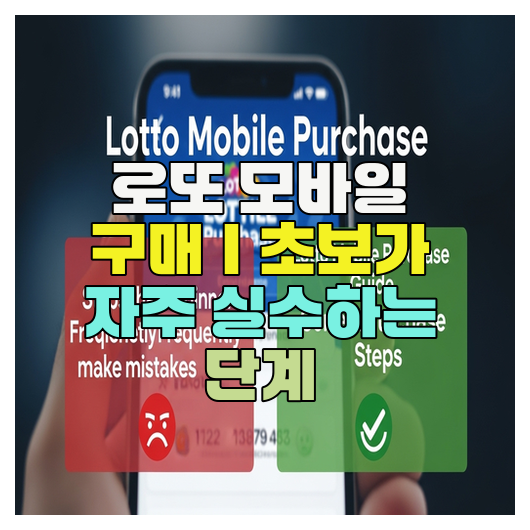  로또 모바일 구매｜초보가 자주 실수하는 단계