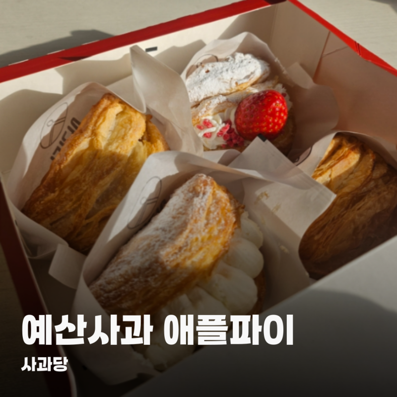 사과당 애플파이 3종 에어프라이어 데워서도 먹어본 후기