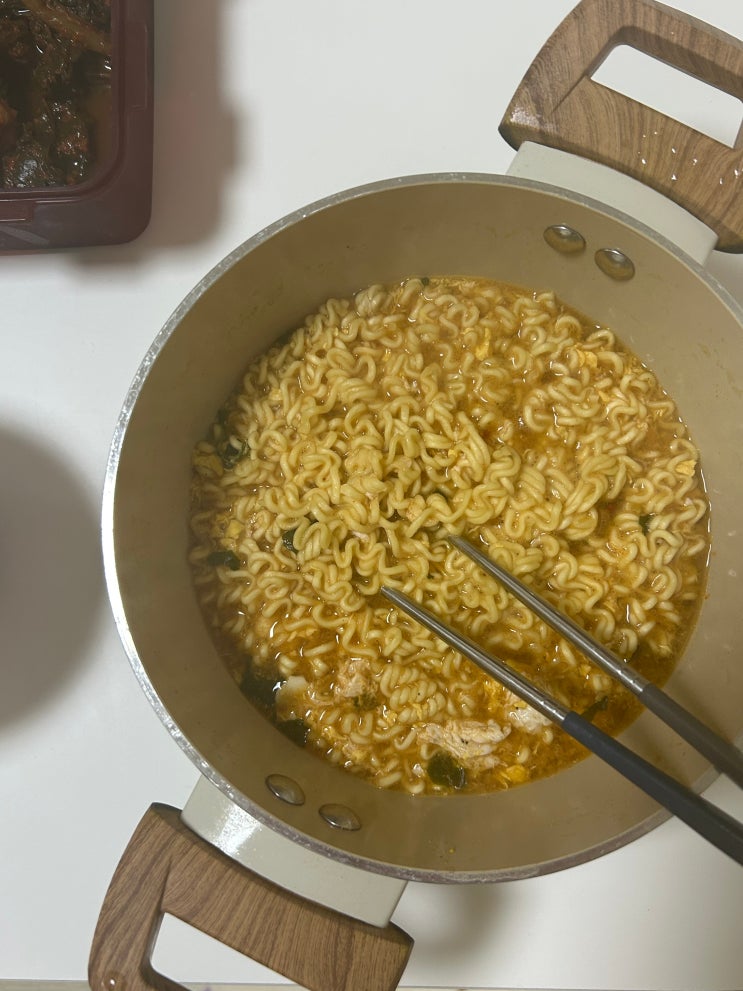  안성탕면 만들어 먹은 후기(라면물은 기분이 정한다)