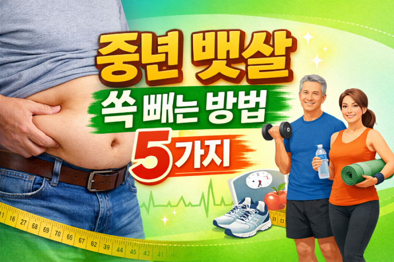 50대부터 배만 나오는 이유… 중년 뱃살 쏙 빼는 현실적인 방법 5가지
