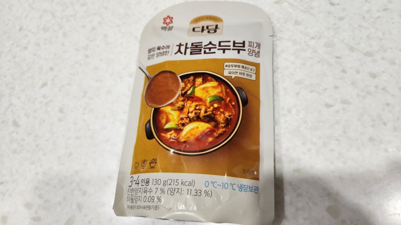 순두부찌개 끓이는법 실패 없는 다담 차돌순두부찌개양념 물 180ml 황금레시피 (초간단 저녁 ....