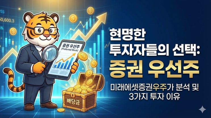  [배당주 투자] 미래에셋증권우 주가 분석: 현명한 투자자들이 지금 '증권 우선주'를 담는 3가지 이유