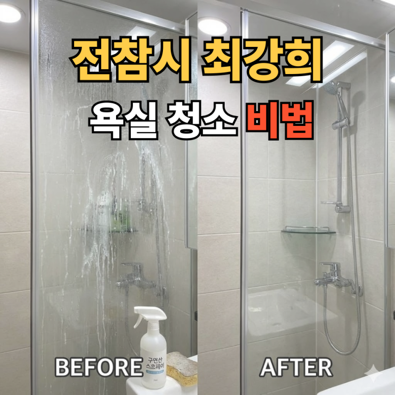욕실 물때 제거 방법, 전참시 최강희 청소 보고 따라한 구연산 스프레이 꿀팁