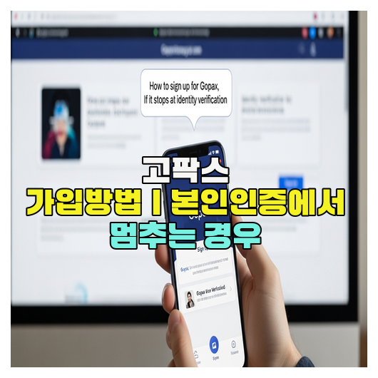  고팍스 가입방법｜본인인증에서 멈추는 경우