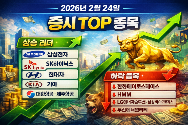  오늘 주식시장 주요 뉴스 (2026년 02월 24일)