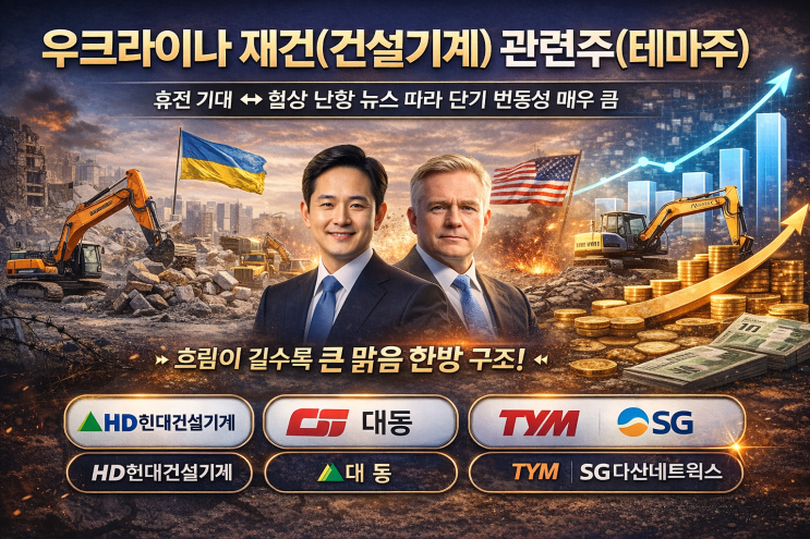  우크라이나 재건(건설기계) 관련주 (테마주)에 대해
