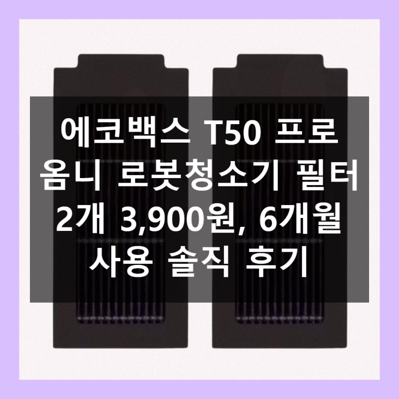 에코백스 T50 로봇청소기 필터, 3개월 써보니 이렇다니깐!