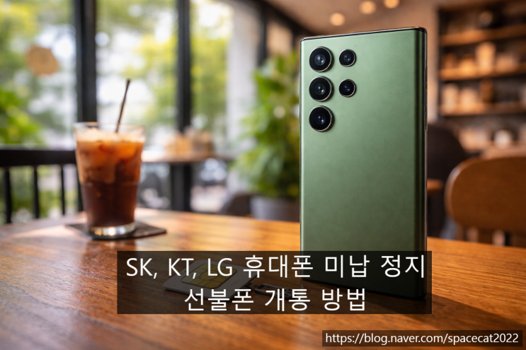  SK, KT, LG 휴대폰 미납 정지 선불폰으로 다시 개통하기
