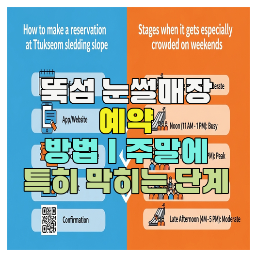  뚝섬 눈썰매장 예약 방법｜주말에 특히 막히는 단계