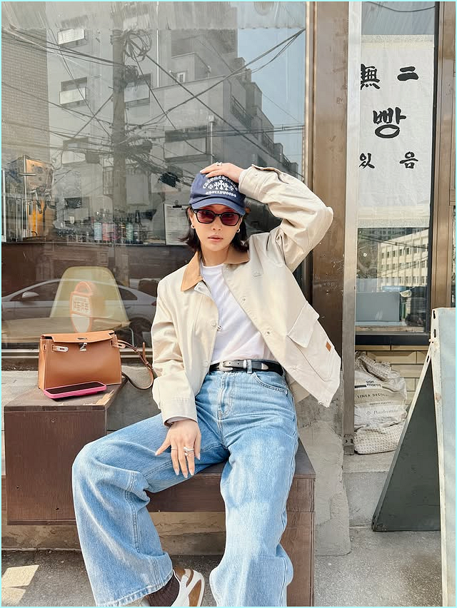  기은세 라코스테 자켓 코디! 40대 꾸안꾸 데일리룩의 정석