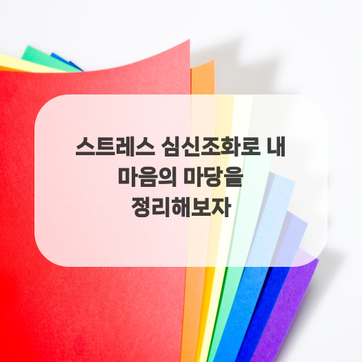  스트레스 심신조화로 내 마음의 마당을 정리해보자