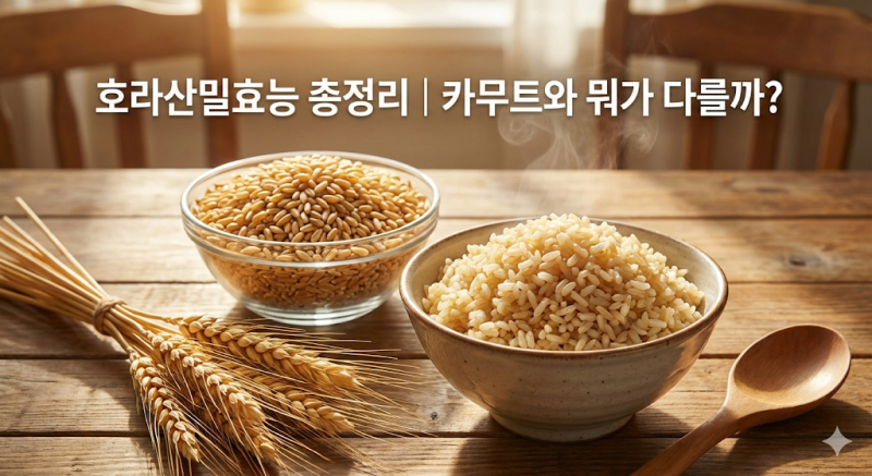 호라산밀효능 총정리｜카무트와 뭐가 다를까?