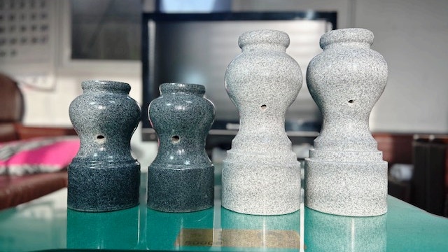[산소꽃병, 화병판매] 겨울에 깨지지 않는 프리미엄 산소 돌화병 묘지꽃병 – 고흥석 & 화강....