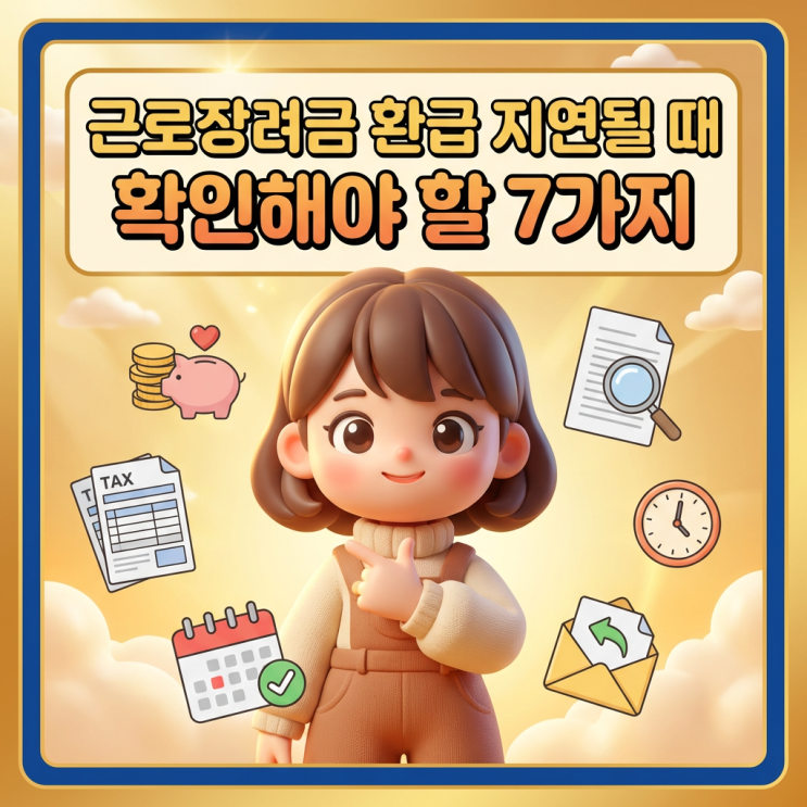  근로장려금 환급 지연될 때 확인해야 할 7가지