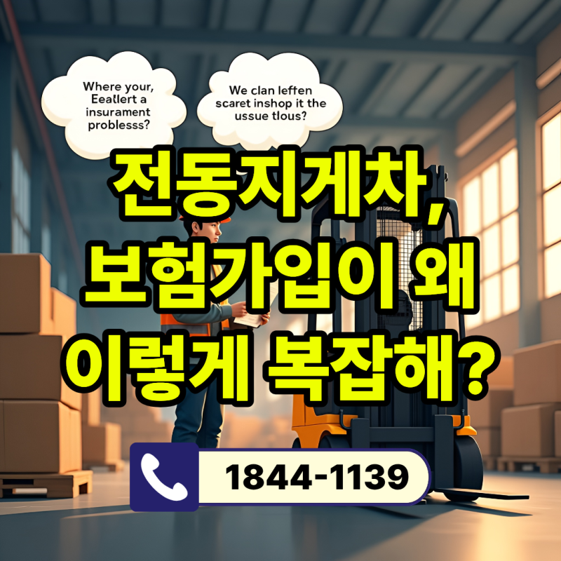 전동지게차 보험 가입, 왜 이렇게 복잡할까요? 영업배상책임보험 완전 정복 가이드