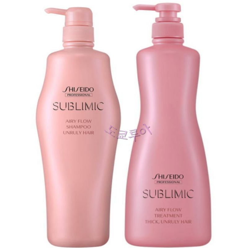 시세이도 서브리믹 에어리플로우 샴푸 1000ml 트리트먼트 1000g 세트