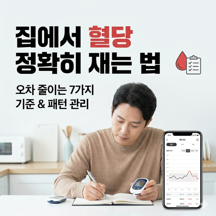  집에서 혈당 정확히 재는 방법, 오차 줄이는 7가지 기준